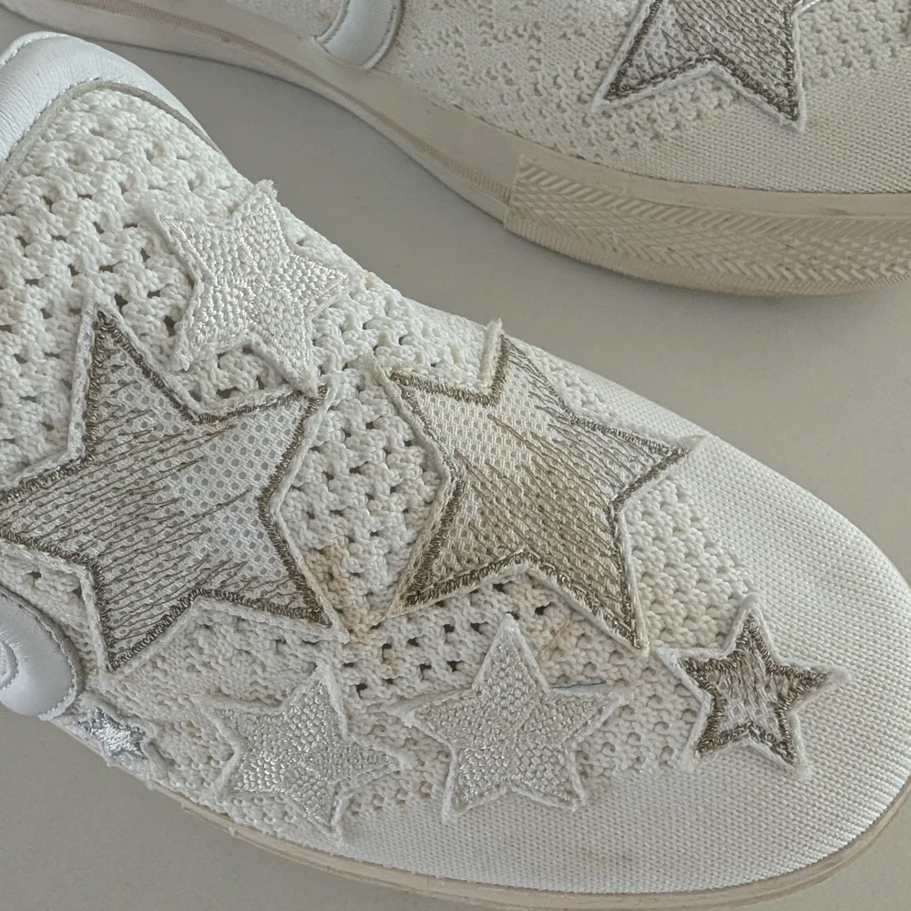 Ash White Slip-On Shoes with Star Design Size 8 - Picture 4 of 7